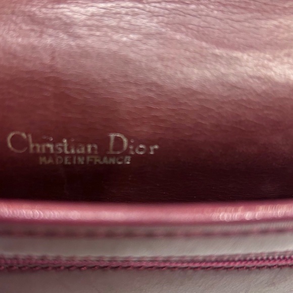 Vintage Christian Dior Clutch- Leather Burgundy - Picture 4 of 7